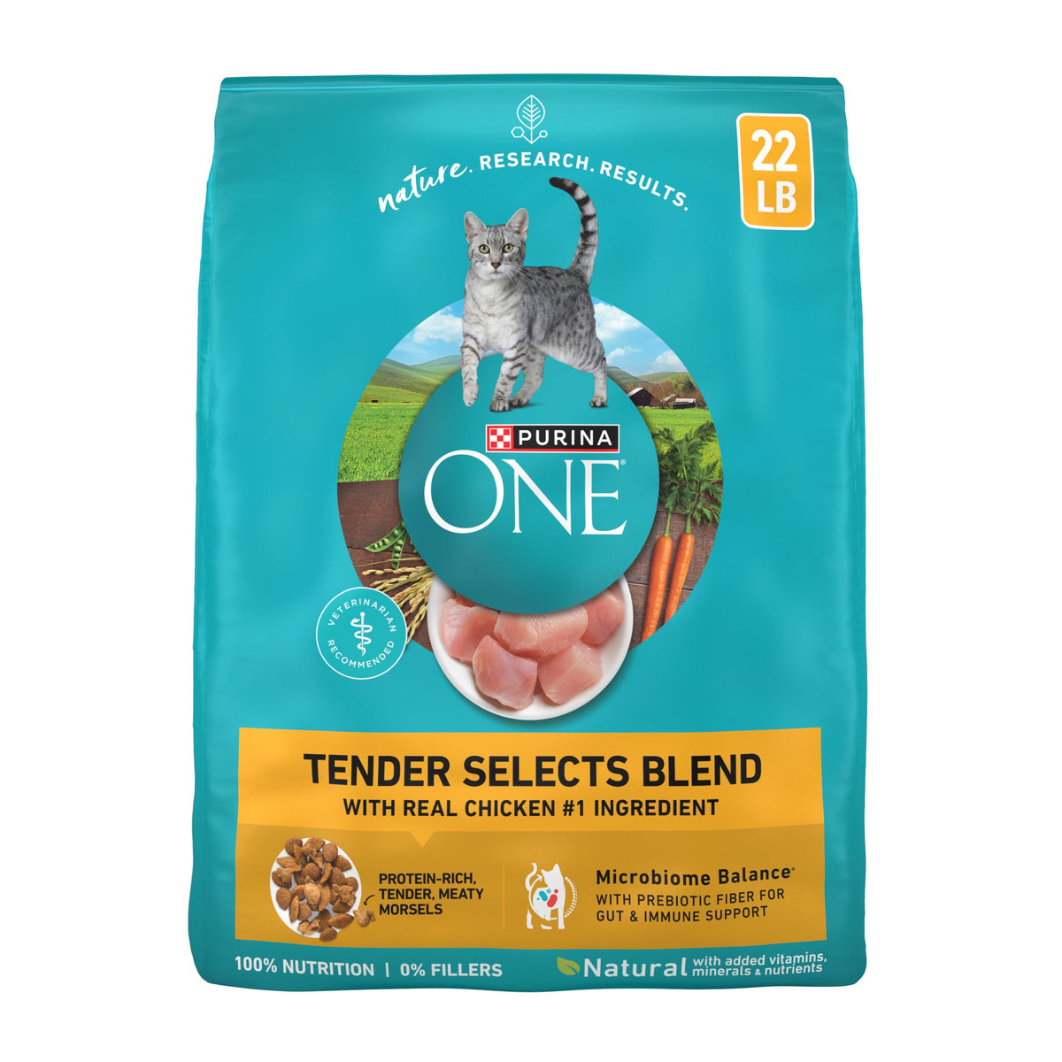 Purina ONE Tender Selects Dry Cat Food, Salmon, 7 lb Bag
