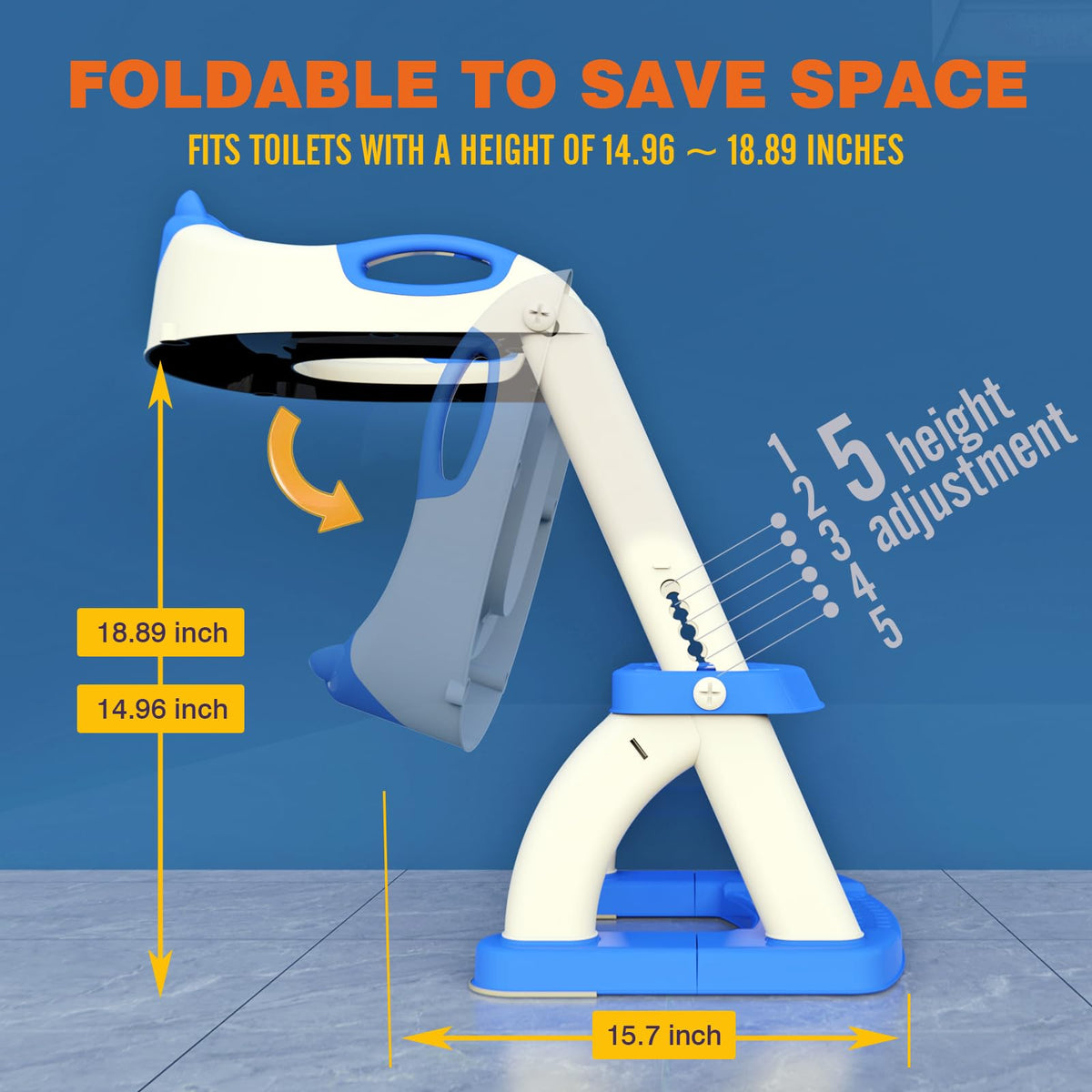 Potty Training Toilet for Toddlers, 2-in-1 Potty Training seat, Anti-Slip