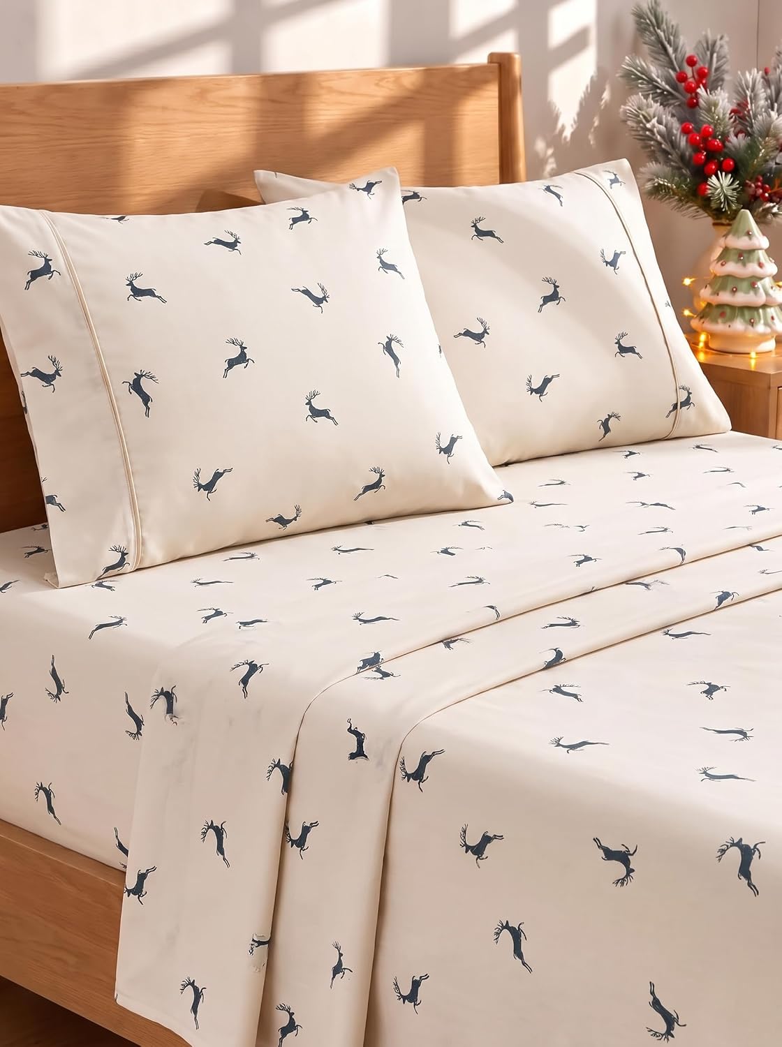 Queen Size 4 Piece Sheet Set - Breathable & Cooling Sheets - Dark Grey