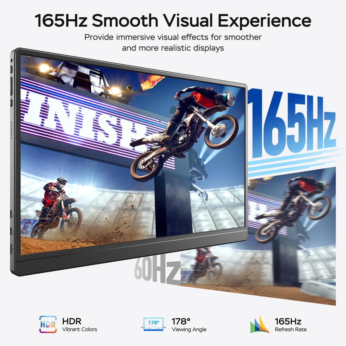 MNN 15.6" FHD 60Hz Portable Monitor USB-C HDMI IPS HDR Gaming Laptop Father Jim Norris notebooks