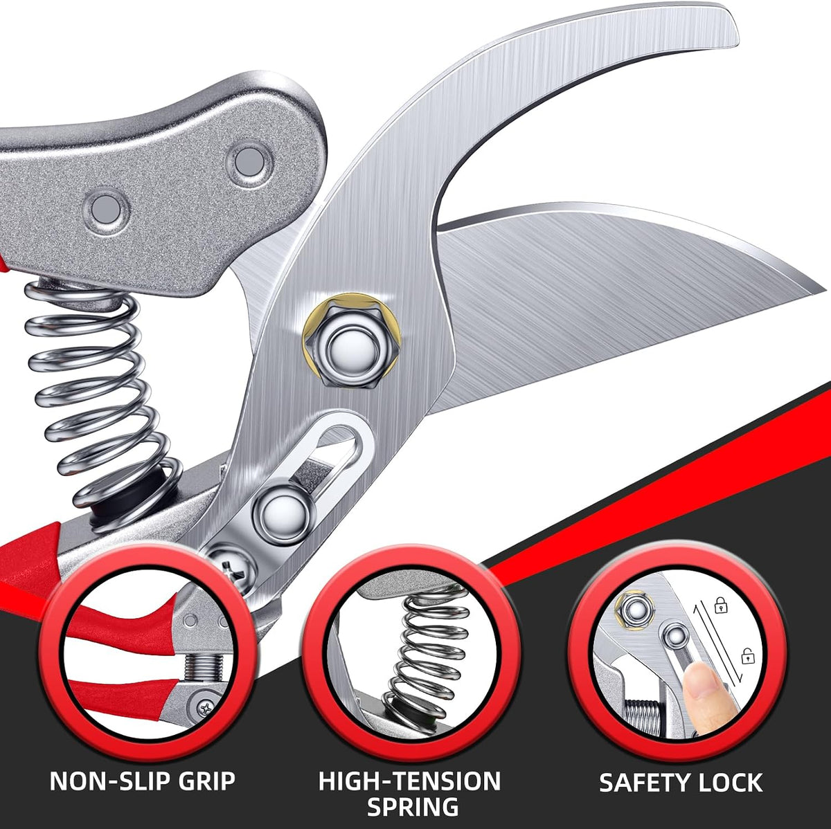 DECERK® 8.5" Professional Pruning Shears, Effortlessly Prunes 3/4" Branches Father Jim Norris notebooks