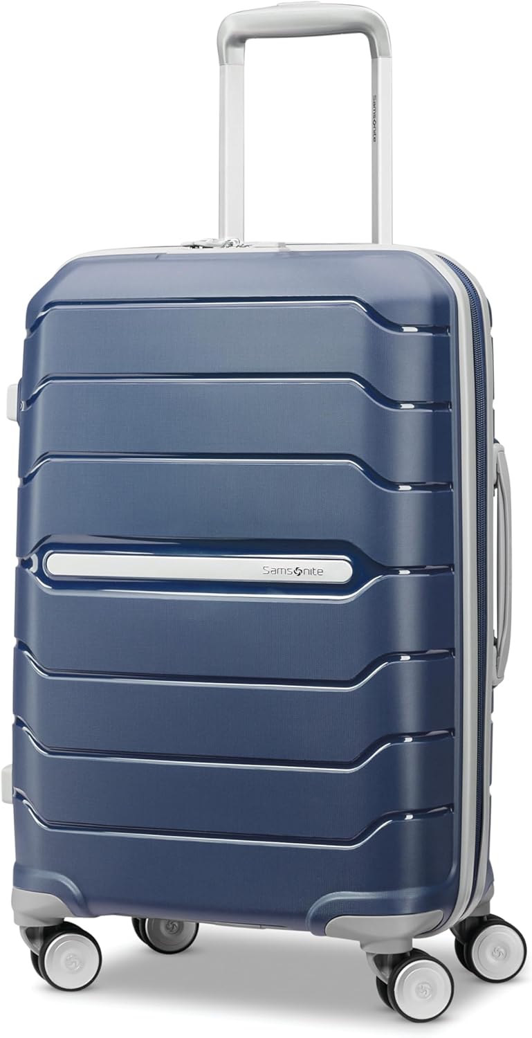 Samsonite Freeform Medium Luggage with Dual 360° Spinner Wheels - Checked Suitcase - TSA Lock, Airline-Approved - Lightweight Durable Polypropylene Expandable Hardshell - Amethyst Purple
