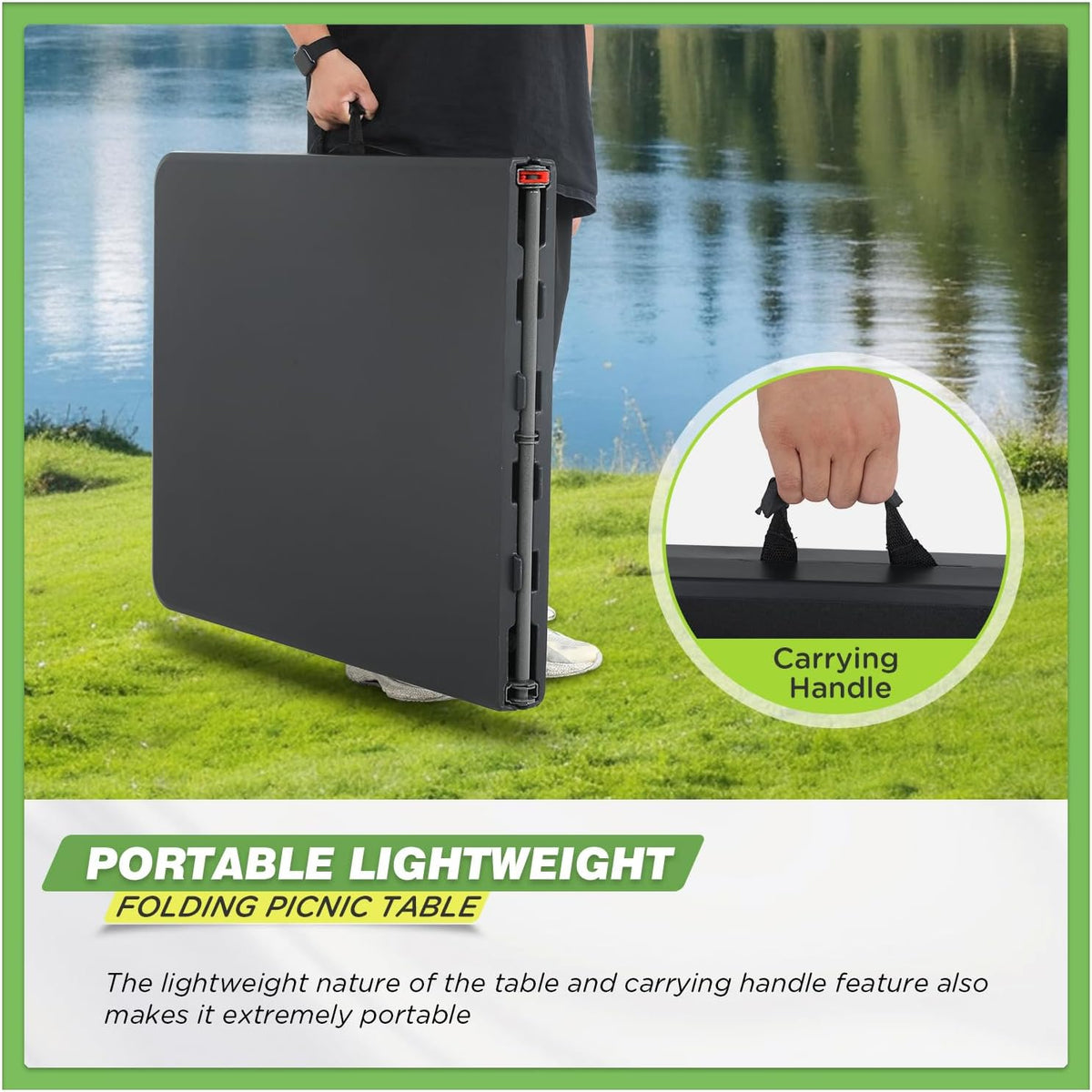 BestOffice | 6FT Folding Table | Black | Portable Plastic Table Father Jim Norris notebooks