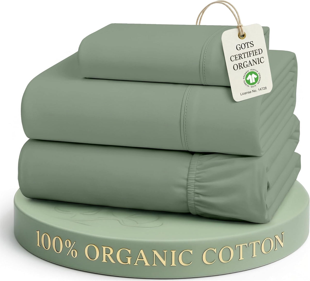 LANE LINEN California King Sheets 100% Organic Cotton 4pc Percale - White