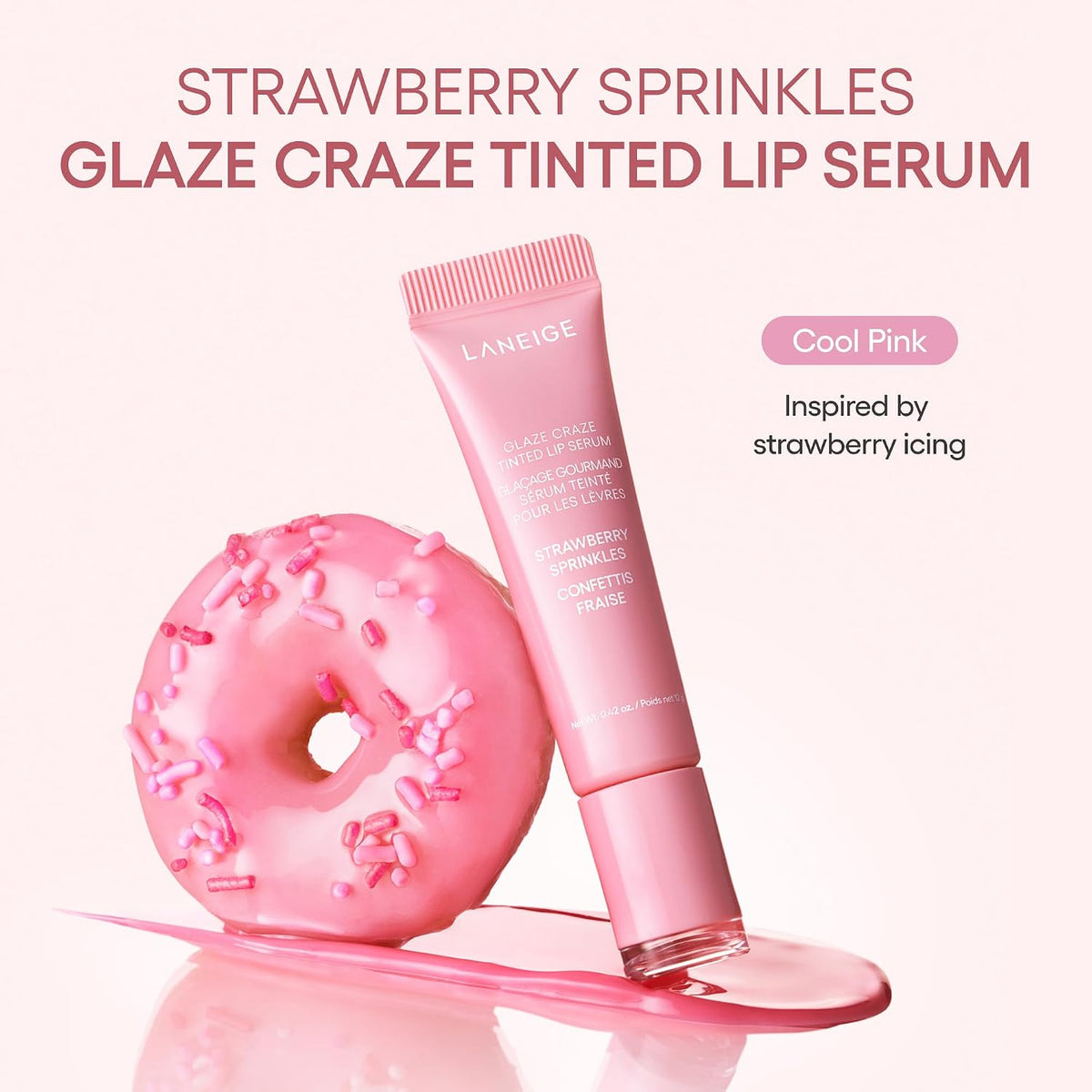 LANEIGE Glaze Craze Tinted Lip Serum with Plumping Polypeptides Father Jim Norris notebooks