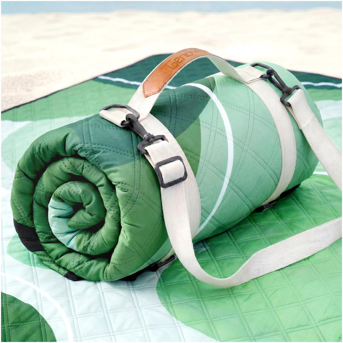 Genovega Waterproof Beach Blanket Picnic Outdoor Mat Rug Extra Large Portable Umbrella Wagon Folding Pop Tent Sun Shelter Shade Canopy Ball Cart Cool Cabana Anchor Fan Mesh Bag Tote Toallas Manta Father Jim Norris notebooks