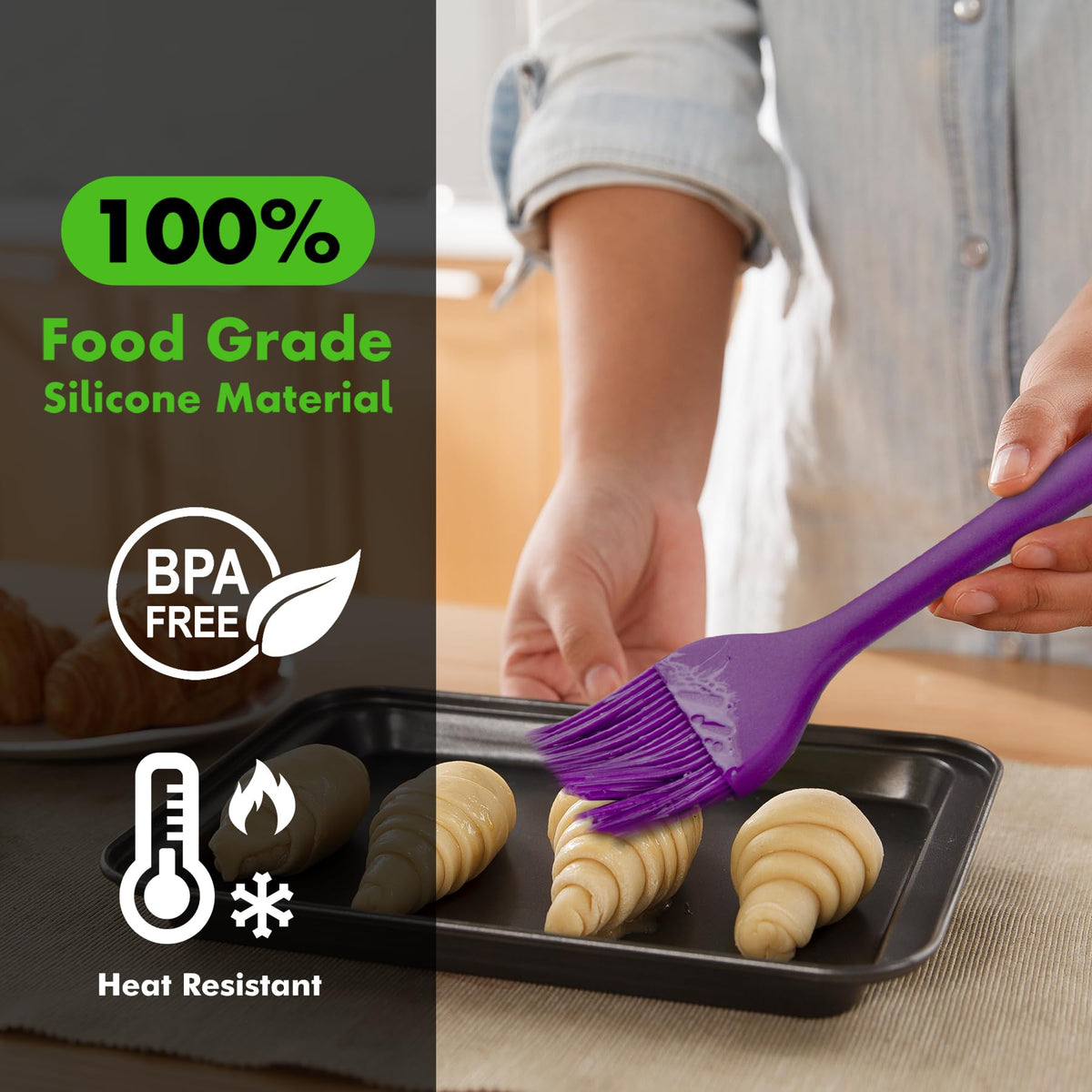 HOTEC Silicone Basting &Pastry Brushes BPA Free, Classic Blue 2 Father Jim Norris notebooks