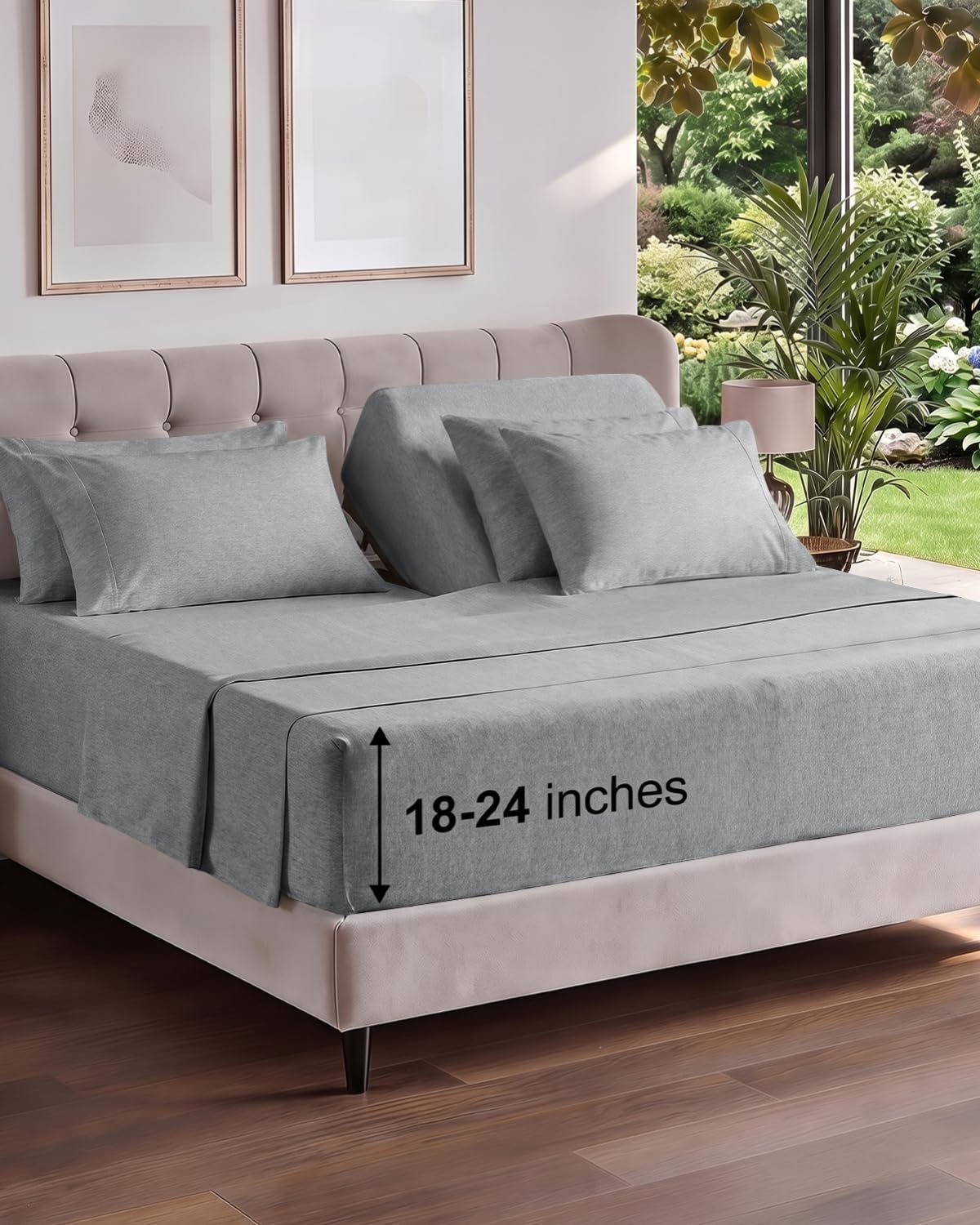 CGK Extra Deep Twin XL Sheet Set - 4pc College Dorm Room - Coral