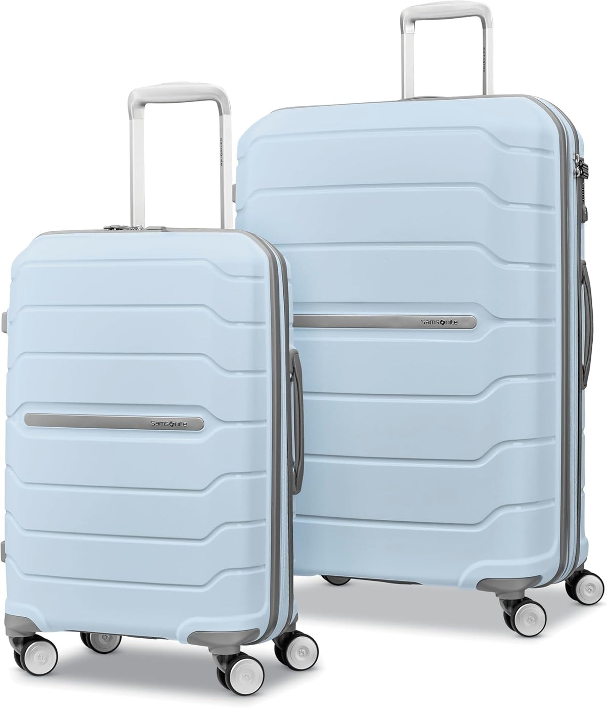 Samsonite Freeform Medium Luggage with Dual 360° Spinner Wheels - Checked Suitcase - TSA Lock, Airline-Approved - Lightweight Durable Polypropylene Expandable Hardshell - Amethyst Purple