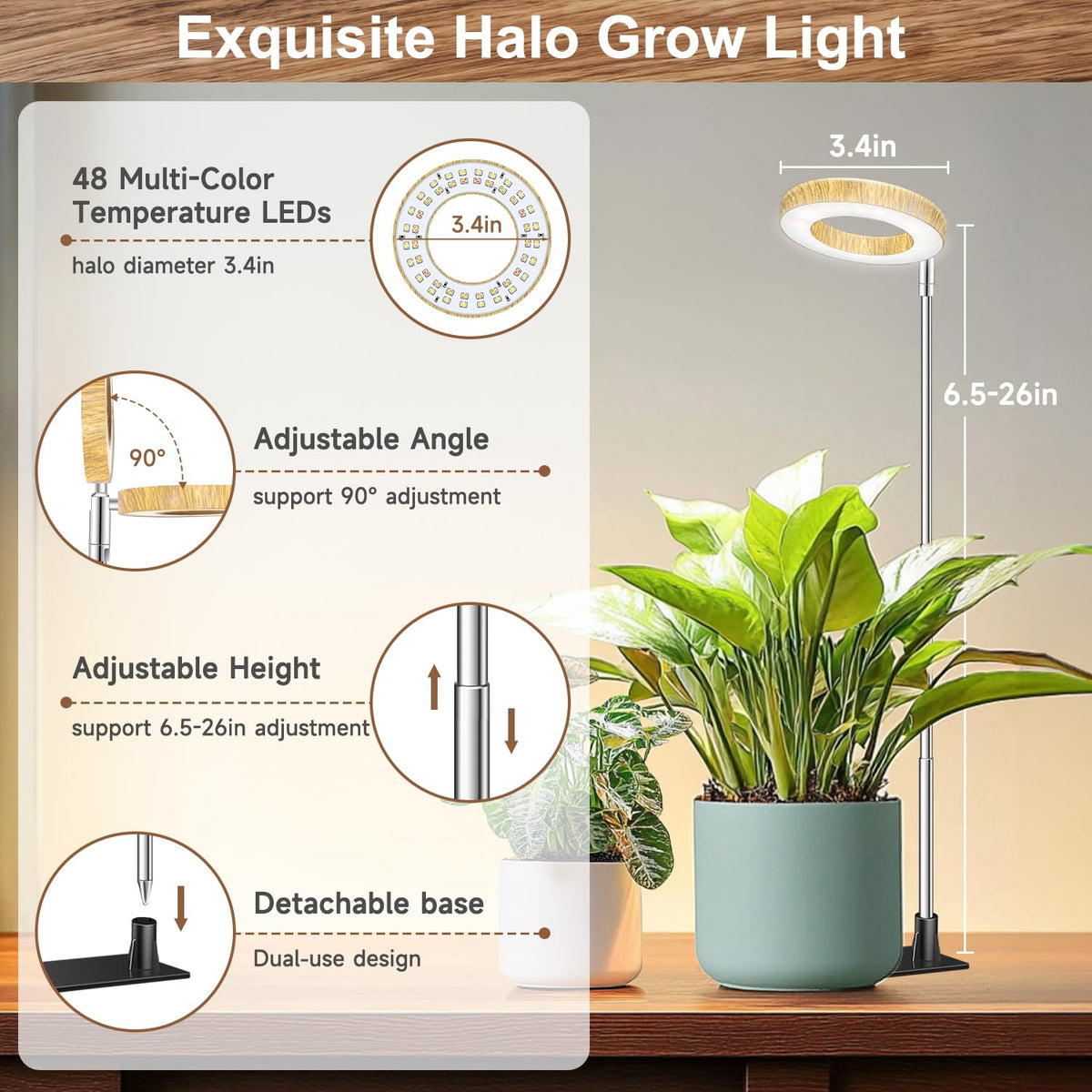 Aokrean Grow Lights for Indoor Plants Growing, Full Spectrum with Base Father Jim Norris notebooks