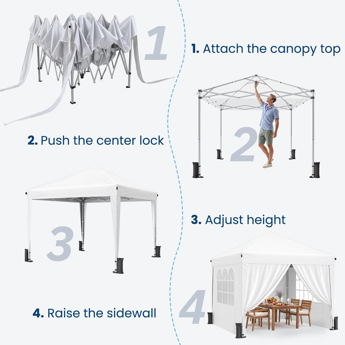 10x10 Pop Up Canopy Tent with One-Push Center Lock,Dark Gray Father Jim Norris notebooks