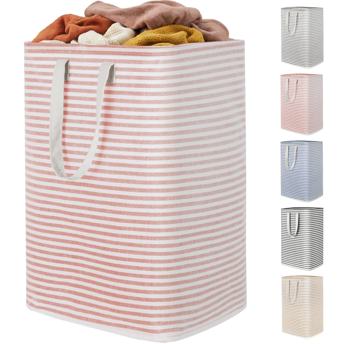 Lifewit 80L Large Laundry Baskets, Laundry Hampers Bags, 2 Pack, Grey