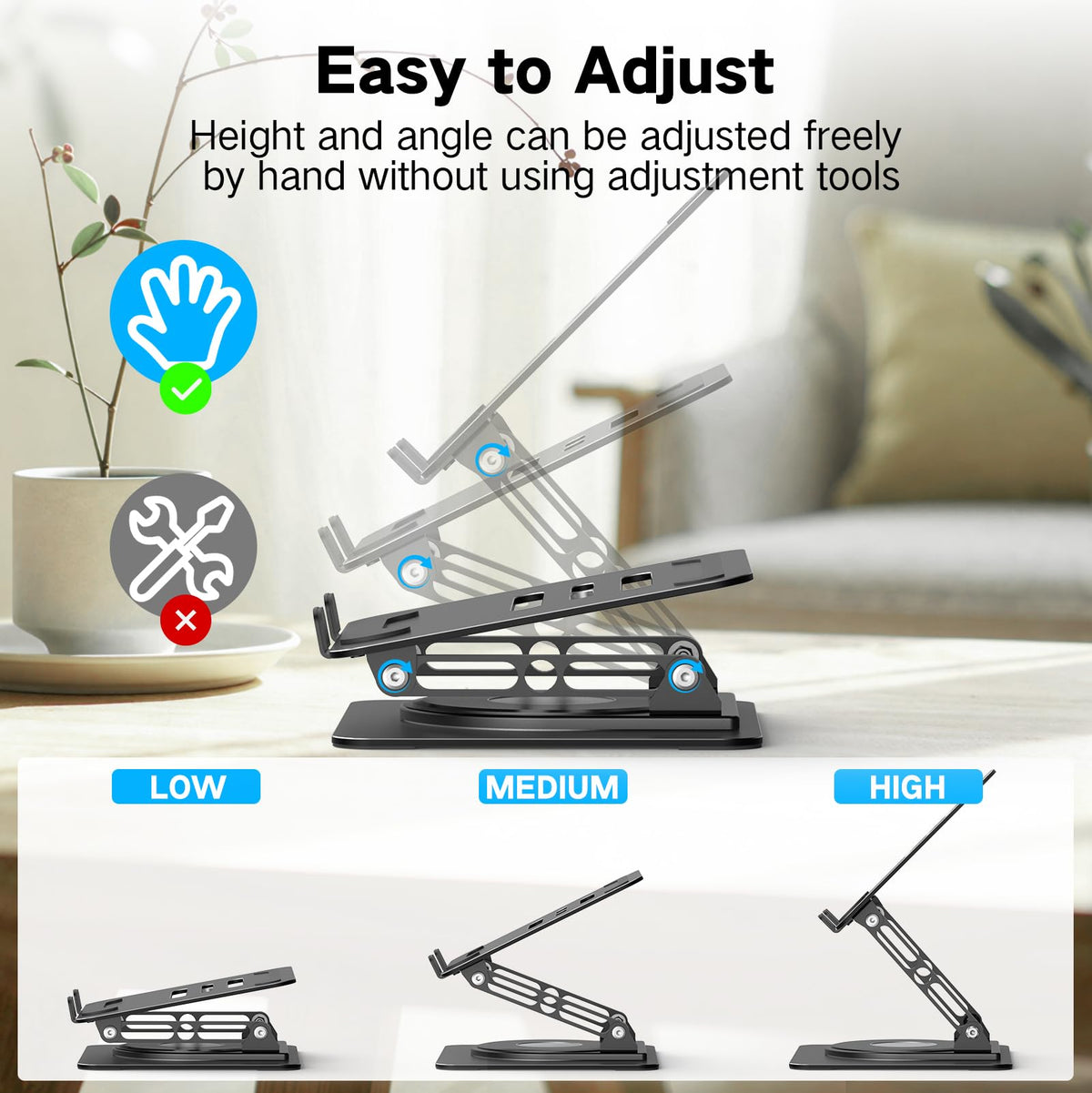 Adjustable Laptop Stand for Desk, Metal Laptop Riser Holder Father Jim Norris notebooks