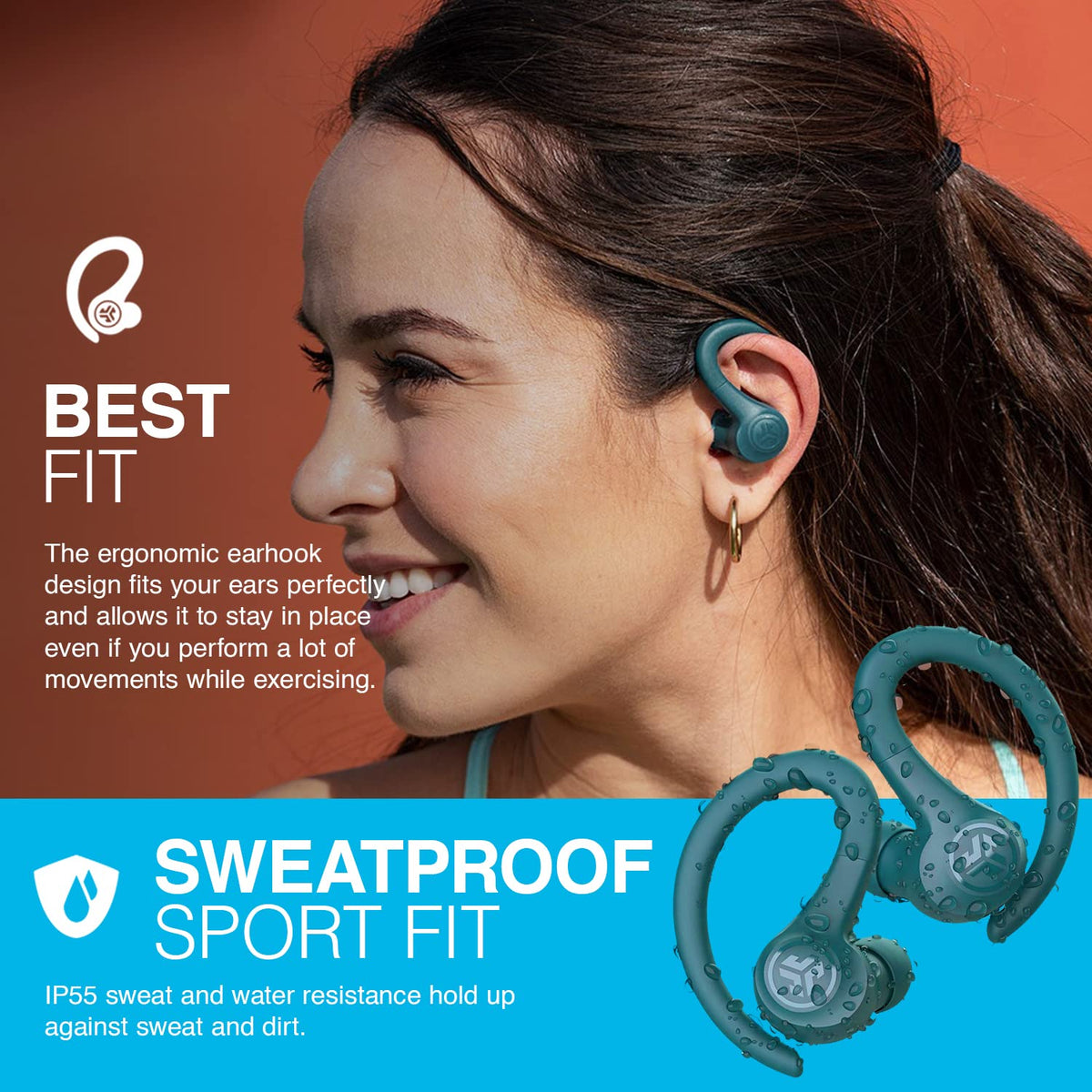 JLab, Go Sport+, True Wireless Workout Earbuds, Bluetooth Sport Earbuds, Clear Calling, Teal Father Jim Norris notebooks