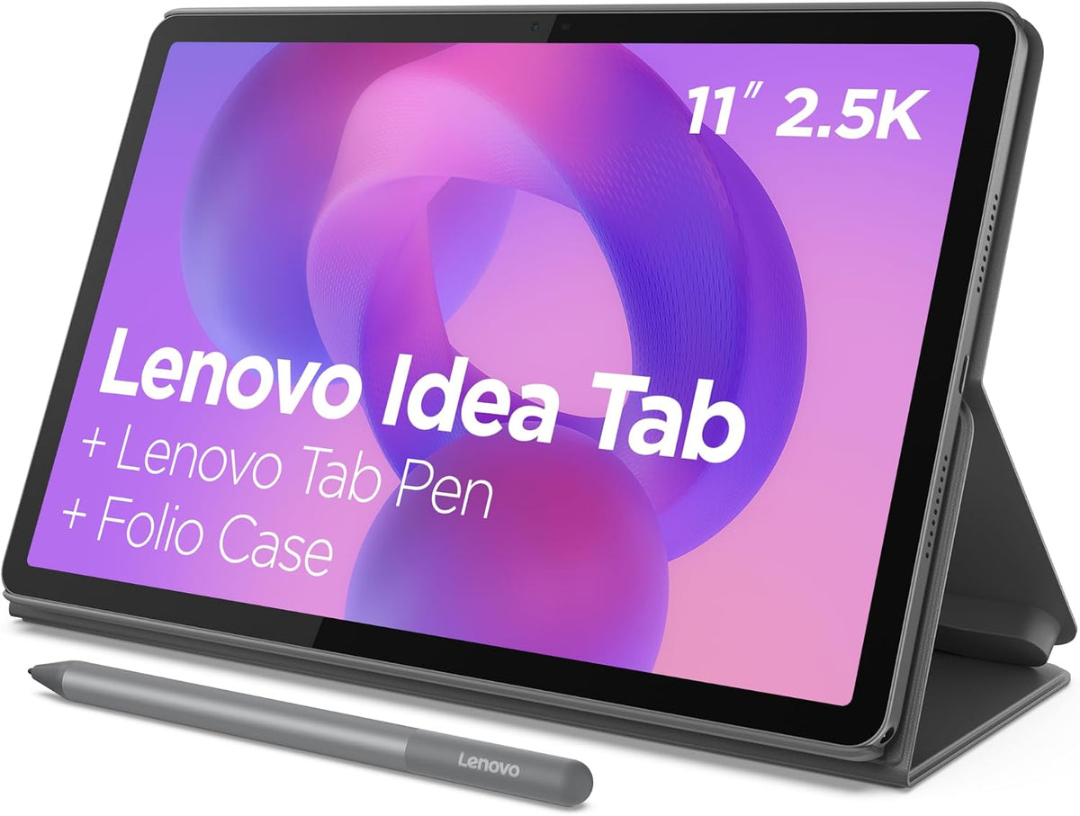 Lenovo Idea Tab - College Tablet - 11″ 2.5K IPS Touchscreen Display - 90Hz - MediaTek Dimensity 6300-8 GB Memory - 256 GB Storage - Integrated Arm Mali-G57 MC2 - Tab Pen and Folio Case Father Jim Norris notebooks