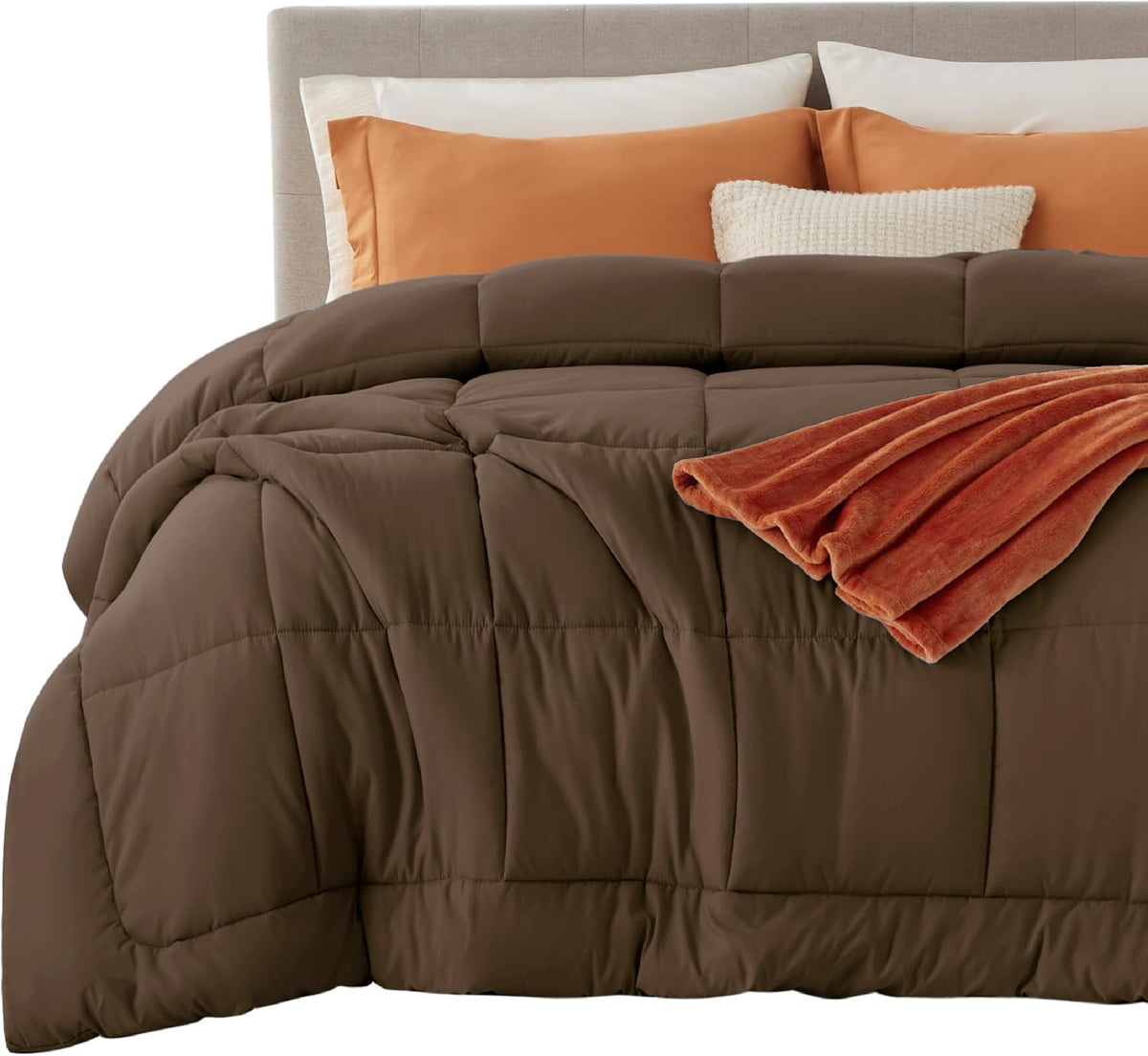 Bedsure Comforter Duvet Insert - Quilted Comforters King Size, All Season Duvet, GentleSoft Down Alternative Bedding, with 8 Tabs, Gifts for Women/Men, Light Spa Blue, King 90 x 102 Inches
