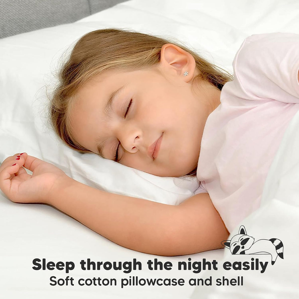 Toddler Pillow with Pillowcase, 13x18 My Little Dreamy Pillow (ABC Land)