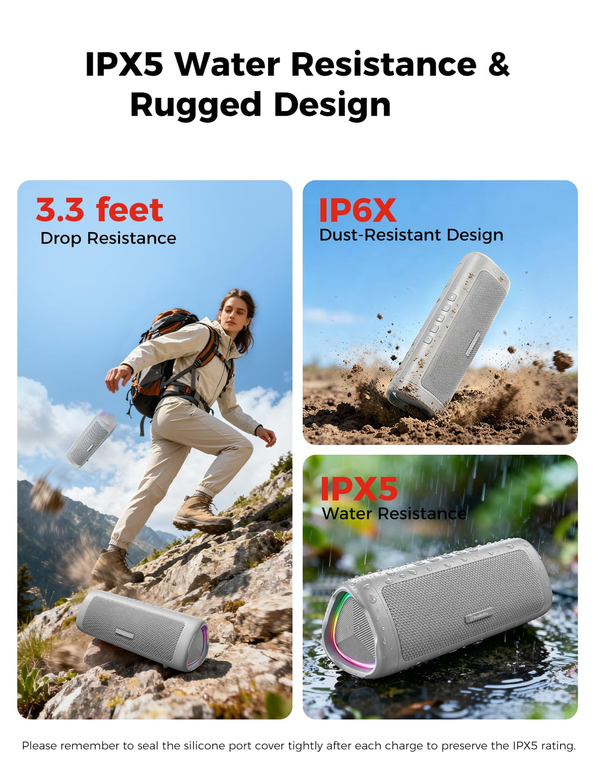 Bluetooth Speaker, 20W HD Sound, Portable Wireless, IPX5 Waterproof, Up to 24H Playtime, TWS Pairing, for Home/Party/Outdoor/Camping/Beach Essentials, Electronic Gadgets, Birthday Gift (Black) Father Jim Norris notebooks