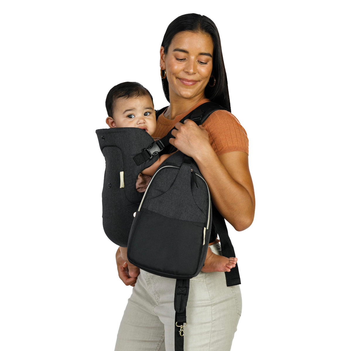 Infantino Flip 4-in-1 Baby Carrier Convertible Ergonomic, Gray