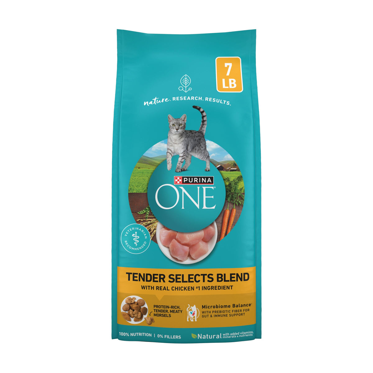 Purina ONE Tender Selects Dry Cat Food, Salmon, 7 lb Bag