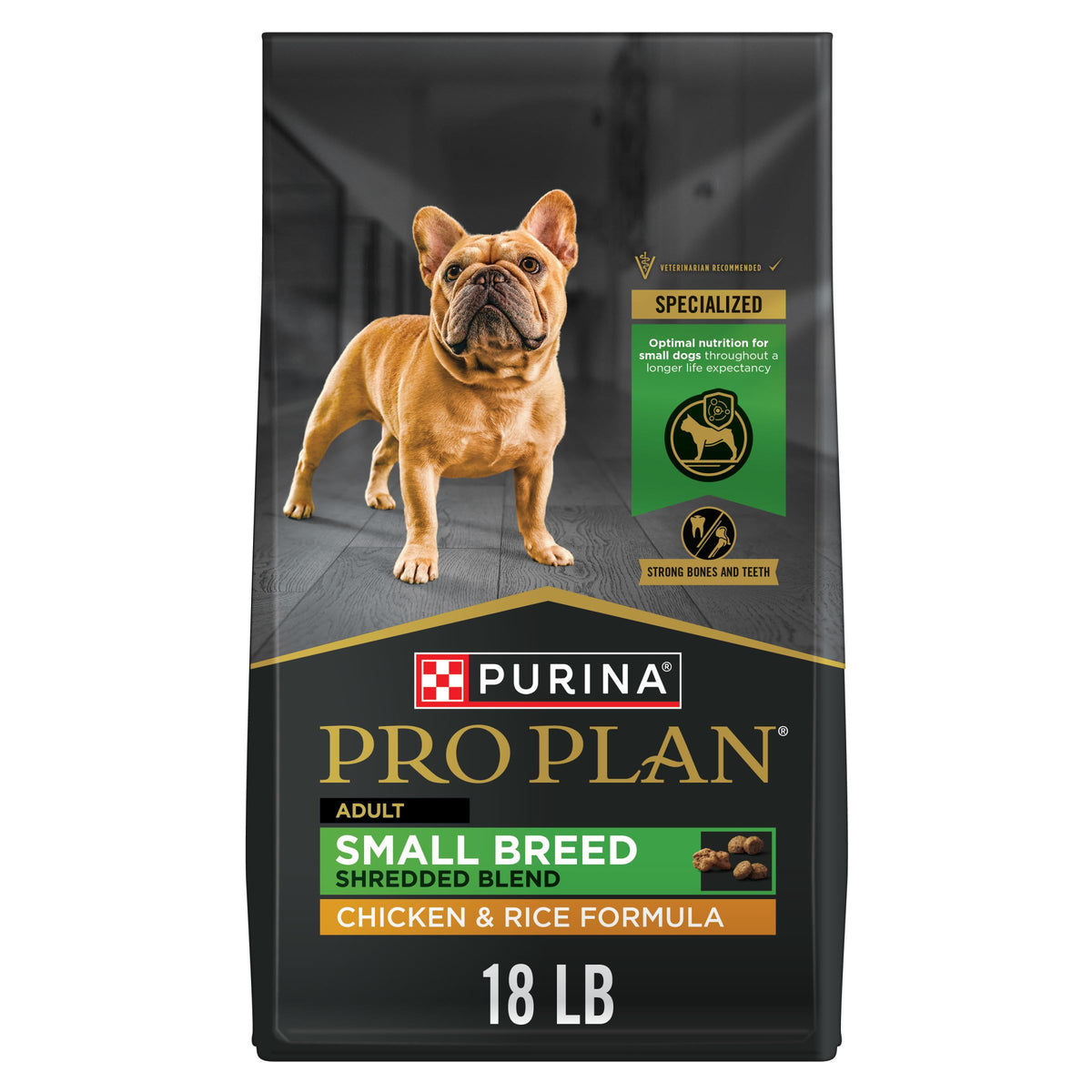 Purina Pro Plan Small Breed Dry Dog Food, Shredded Blend, 6 lb Bag