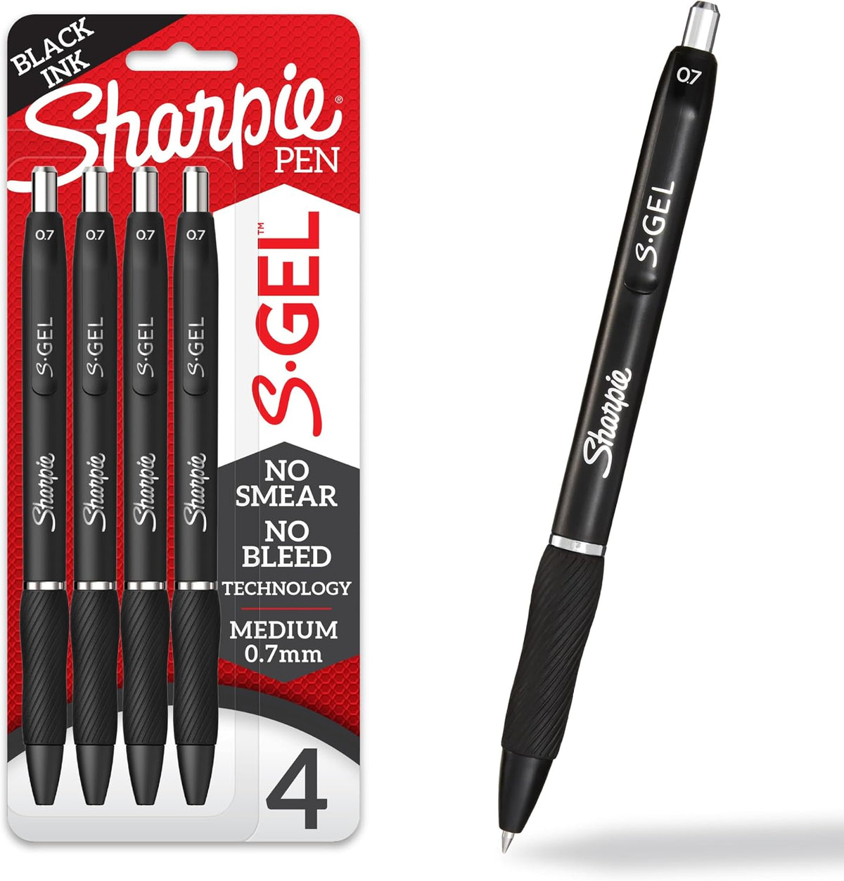Sharpie S-Gel Gel Pens, Black Barrel, Medium Point (0.7mm), Black Gel Ink, 12 Count - Home, Office, School, Journaling, Writing, Note-Taking, Teacher Supplies Father Jim Norris notebooks