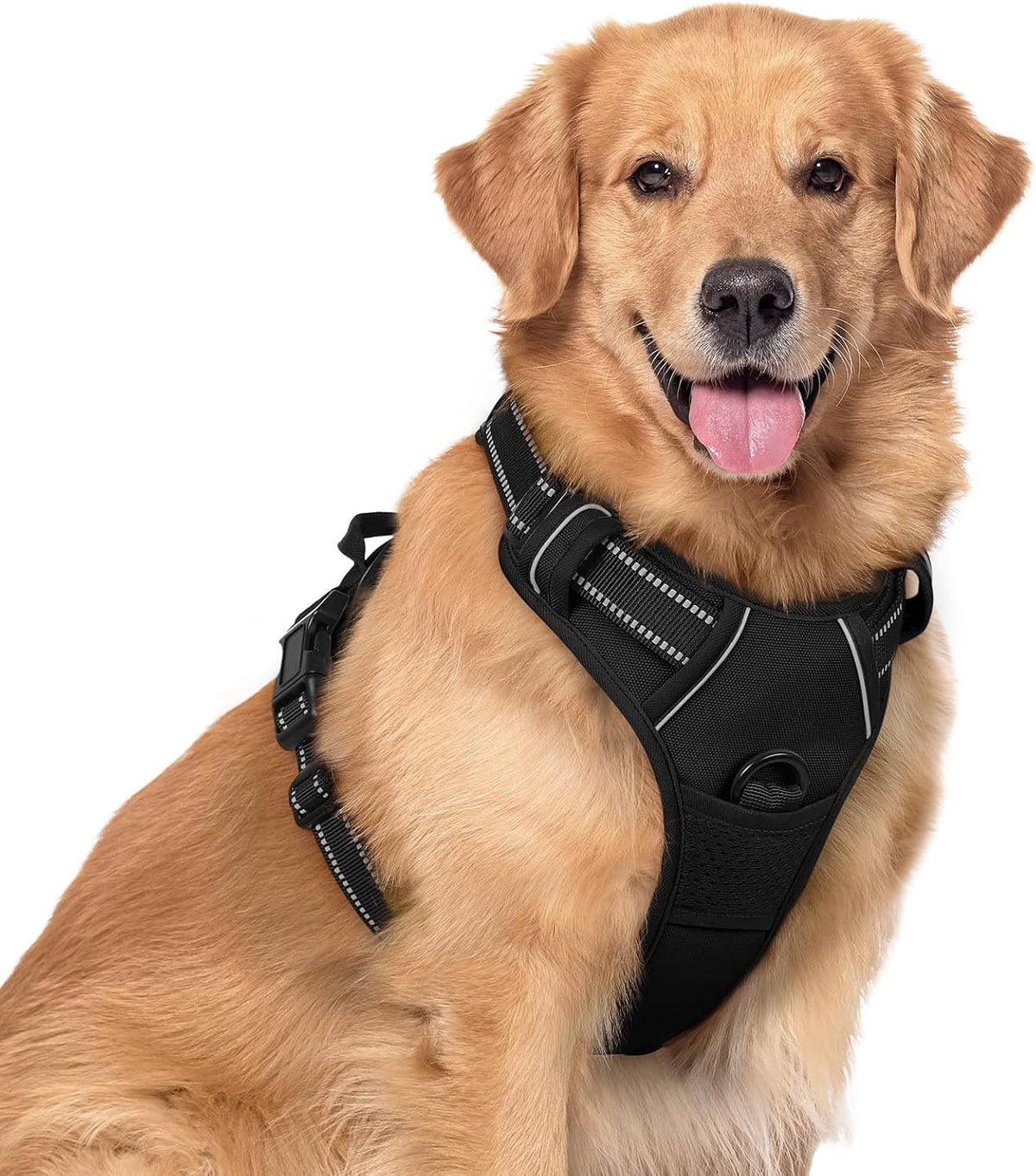 rabbitgoo Dog Harness, No Pull for Large Dogs with 2 Leash Clips, Pet Vest