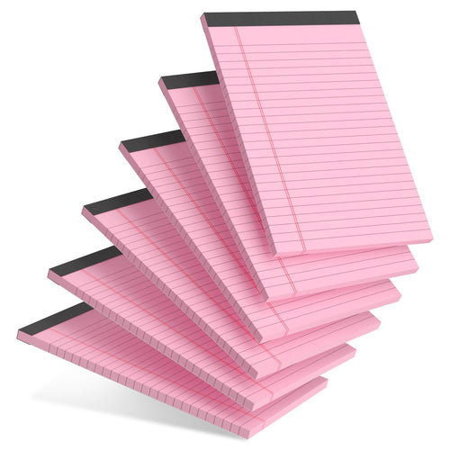 AILZFEI 6pcs Small Note Pad 5x8 College Ruled Legal Pads Paper Notepads 6 Pack Study Back Writing Pads 5 x 8 Legal Pads Perforated Narrow Ruled Pads of Paper White Father Jim Norris notebooks