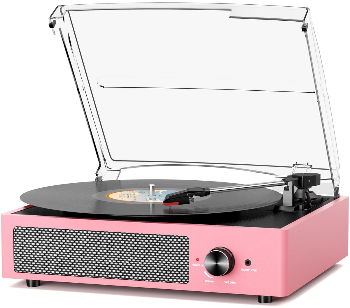 Vinyl Record Player Turntable with Built-in Bluetooth Receiver & 2 Stereo Speakers, 3 Speed 3 Size Portable Retro Record Player for Entertainment and Home Decoration Father Jim Norris notebooks