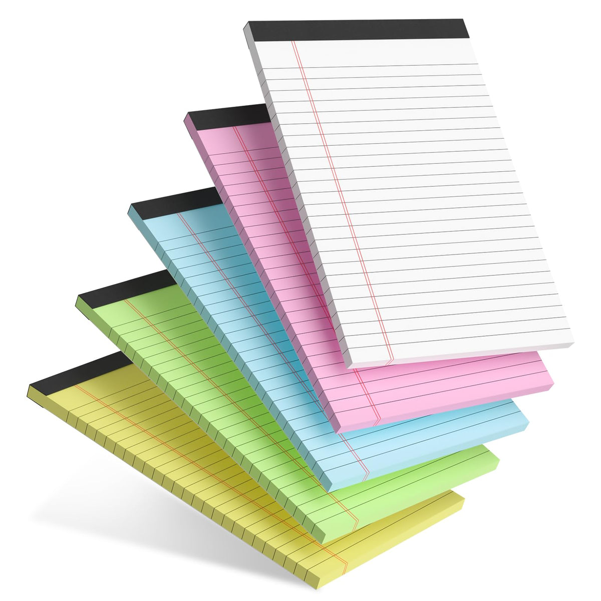 AILZFEI 6pcs Small Note Pad 5x8 College Ruled Legal Pads Paper Notepads 6 Pack Study Back Writing Pads 5 x 8 Legal Pads Perforated Narrow Ruled Pads of Paper White Father Jim Norris notebooks