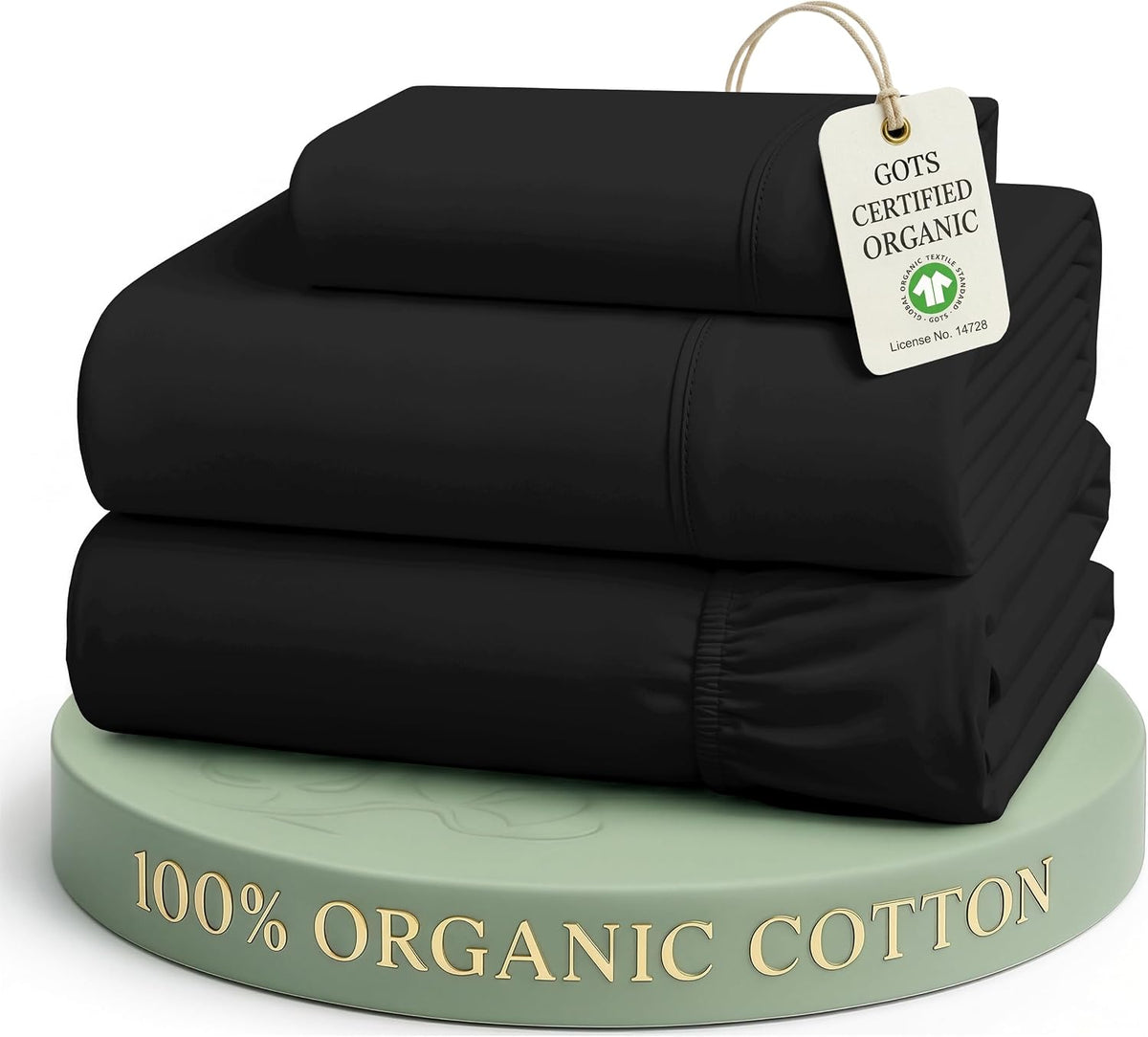 LANE LINEN California King Sheets 100% Organic Cotton 4pc Percale - White