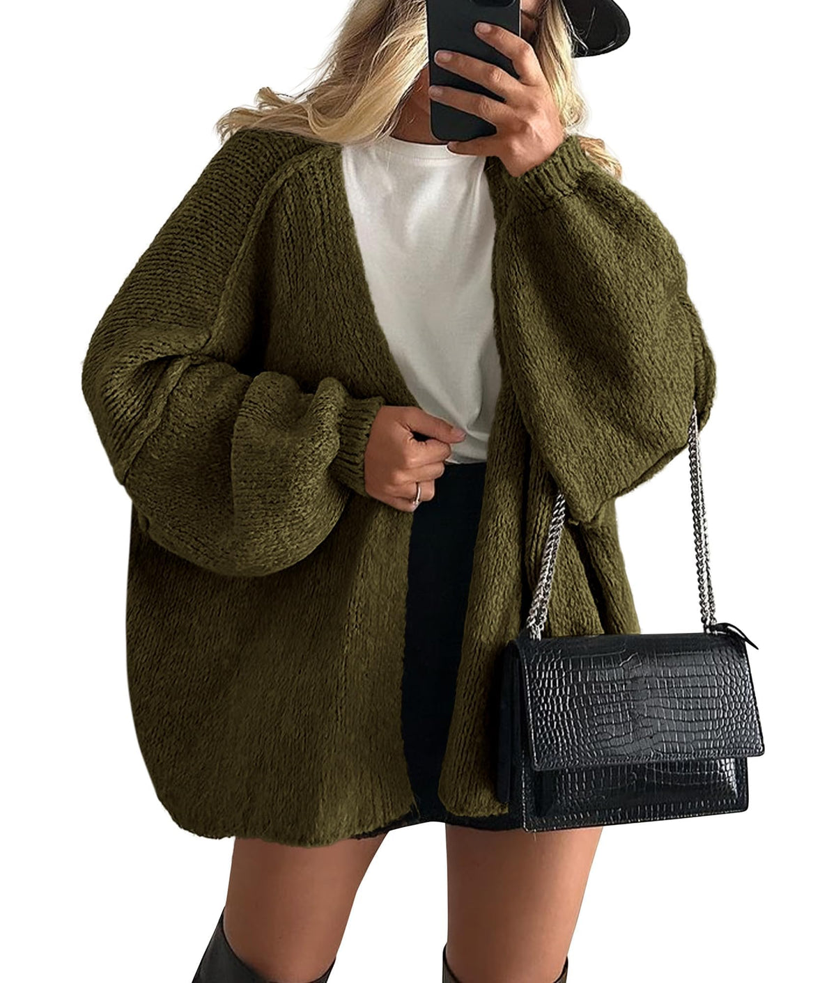 PRETTYGARDEN Womens Open Front Oversized Cardigan Sweaters