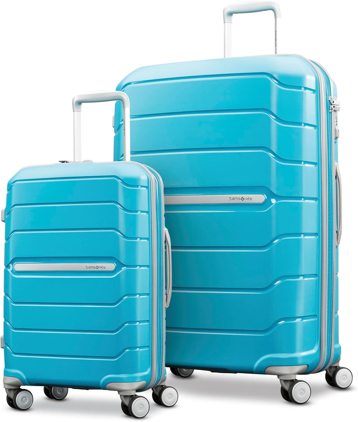 Samsonite Freeform Medium Luggage with Dual 360° Spinner Wheels - Checked Suitcase - TSA Lock, Airline-Approved - Lightweight Durable Polypropylene Expandable Hardshell - Amethyst Purple
