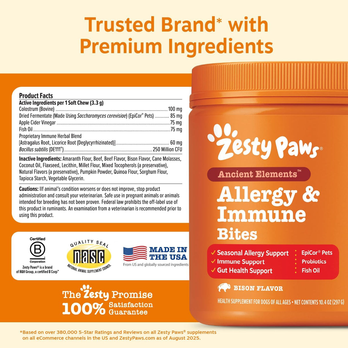Zesty Paws Dog Allergy Chews - Dog Allergy Relief, Lamb, 90 Ct Father Jim Norris notebooks