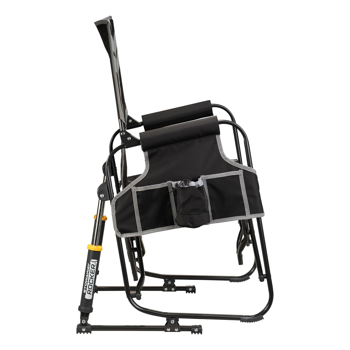 GCI Outdoor Freestyle Rocker XL with Side Table Camping Chair | Portable Folding Rocking Chair with Solid, Durable Armrests, Drink Holder & Comfortable Backrest — Black Father Jim Norris notebooks