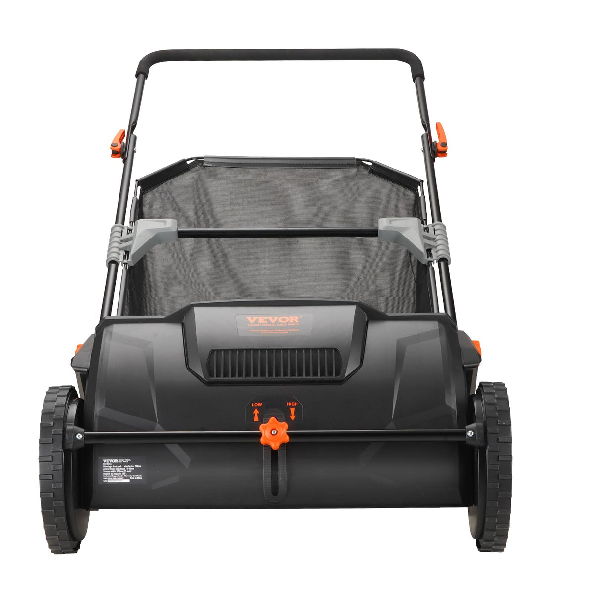 VEVOR Push Lawn Sweeper 26 in Leaf & Grass Collector 7 cu. ft. Hopper Bag Father Jim Norris notebooks