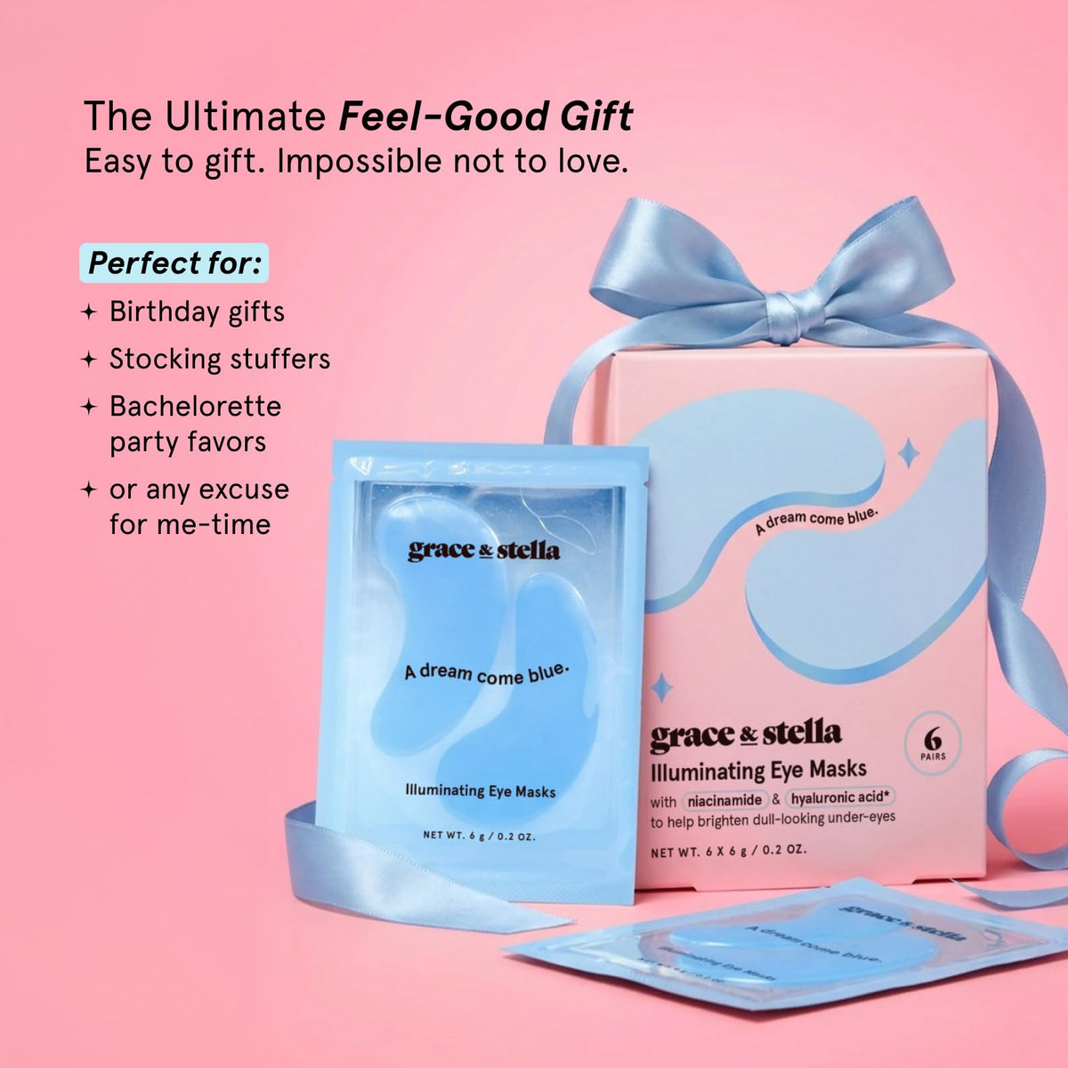 grace & stella Award Winning Eye Patches for Women (24 Pairs, Gold)