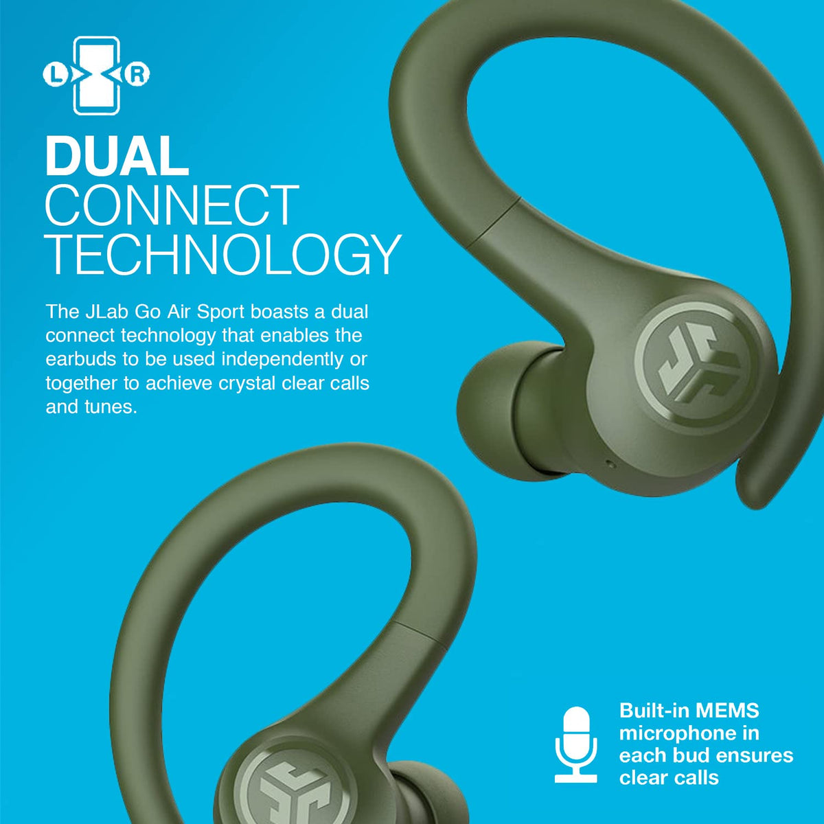 JLab, Go Sport+, True Wireless Workout Earbuds, Bluetooth Sport Earbuds, Clear Calling, Teal Father Jim Norris notebooks
