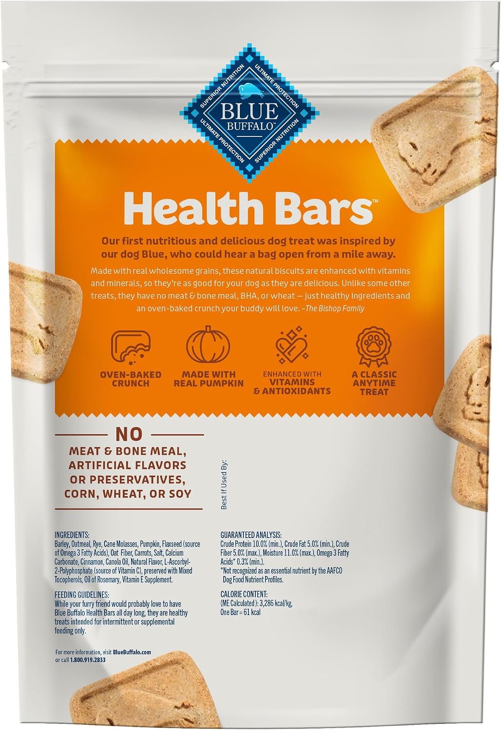 Blue Buffalo Health Bars Pumpkin & Cinnamon Dog Biscuits, 16 oz Father Jim Norris notebooks