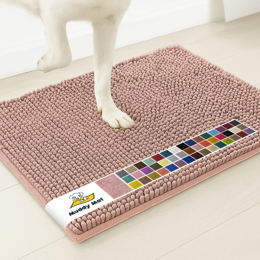 Muddy Mat® | Super Water Absorbent Door Mat Indoor, Microfiber Quick Dry Chenille Entryway Rug, Slip Resistant Front Door Mat, Indoor Mats for Entryway, Machine Washable Pet Rug, Grey 28"x18" Father Jim Norris notebooks