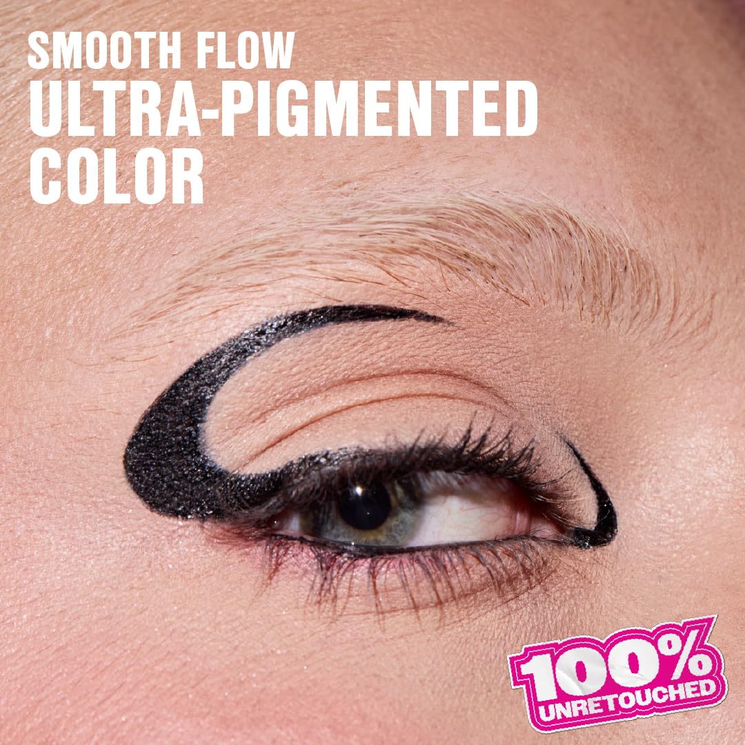 Liquid Eyeliner - Ultra-Fine Brush, Waterproof, Long-Lasting - Cruelty-Free & Vegan - Ultra Black