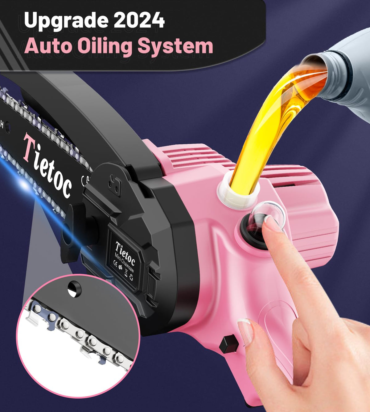 TIETOC 2-in-1 Brushless Pole Saw for Tree Trimming – 8" Mini Electric Chainsaw with 2×4000mAh Batteries, Auto Oiling, Tool-Free Adjustment,Cordless Battery Powered Saw for Home Garden Branch Cutting Father Jim Norris notebooks