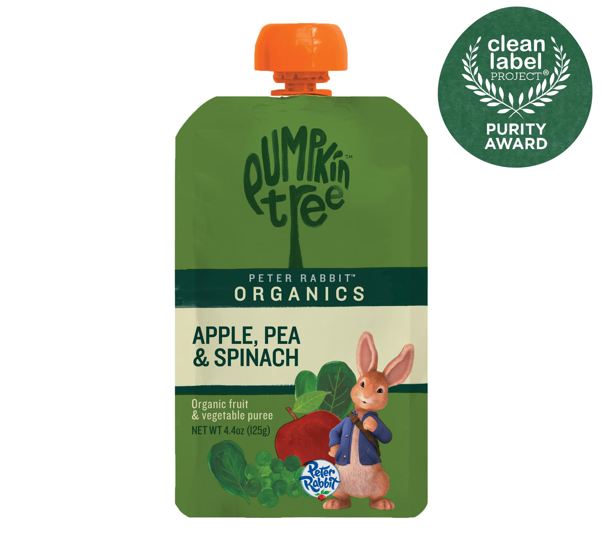 Pumpkin Tree Peter Rabbit Organics Strawberry and Banana Pure Fruit Snack, 4 Ounce (Pack of 10)