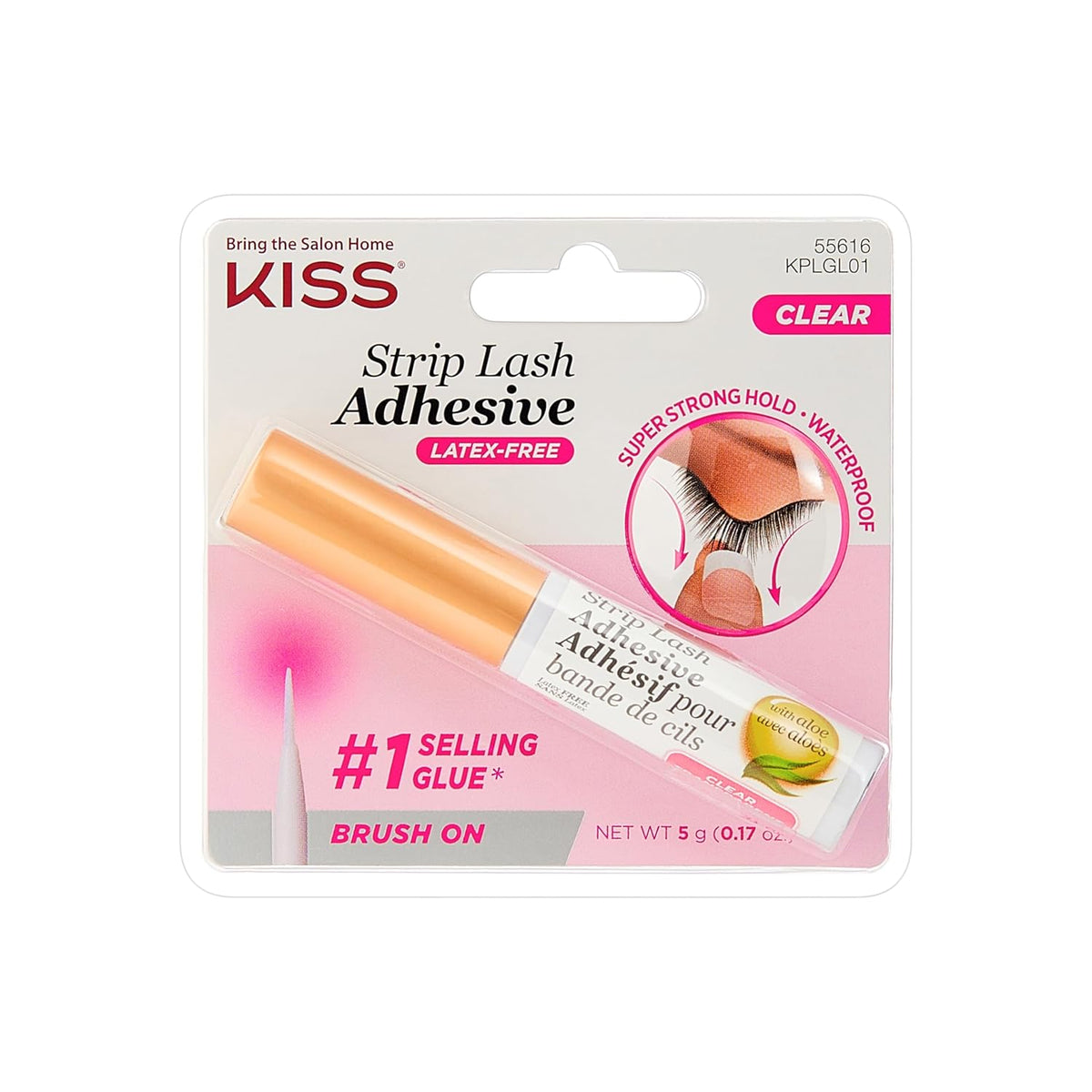 Kiss Lash Adhesive, Lash Glue, 24hr Strip Eyelash Adhesive