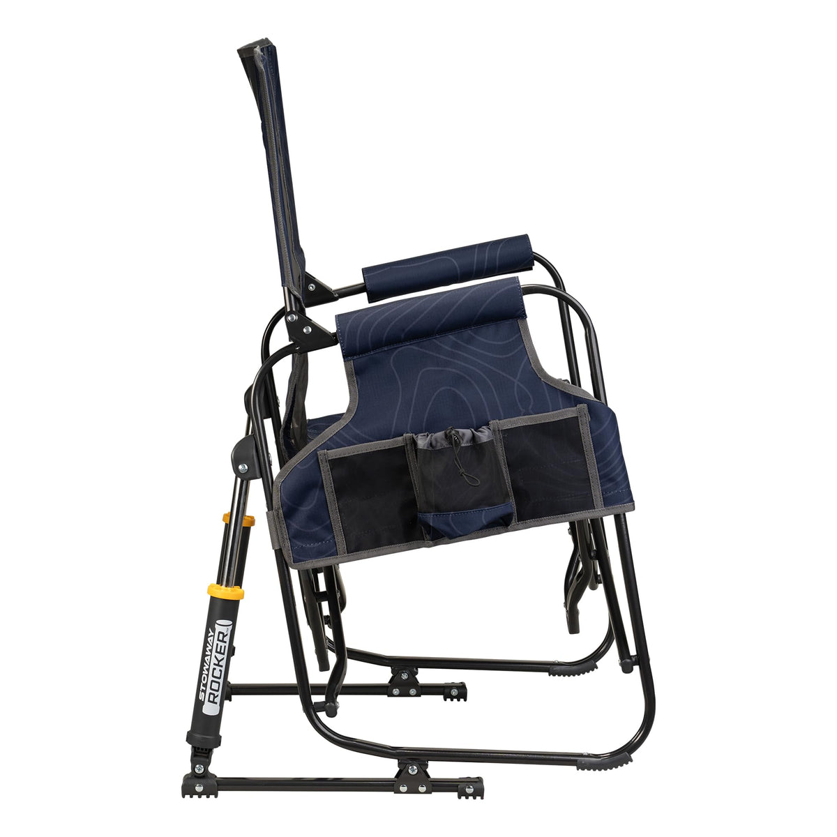 GCI Outdoor Freestyle Rocker XL with Side Table Camping Chair | Portable Folding Rocking Chair with Solid, Durable Armrests, Drink Holder & Comfortable Backrest — Black Father Jim Norris notebooks
