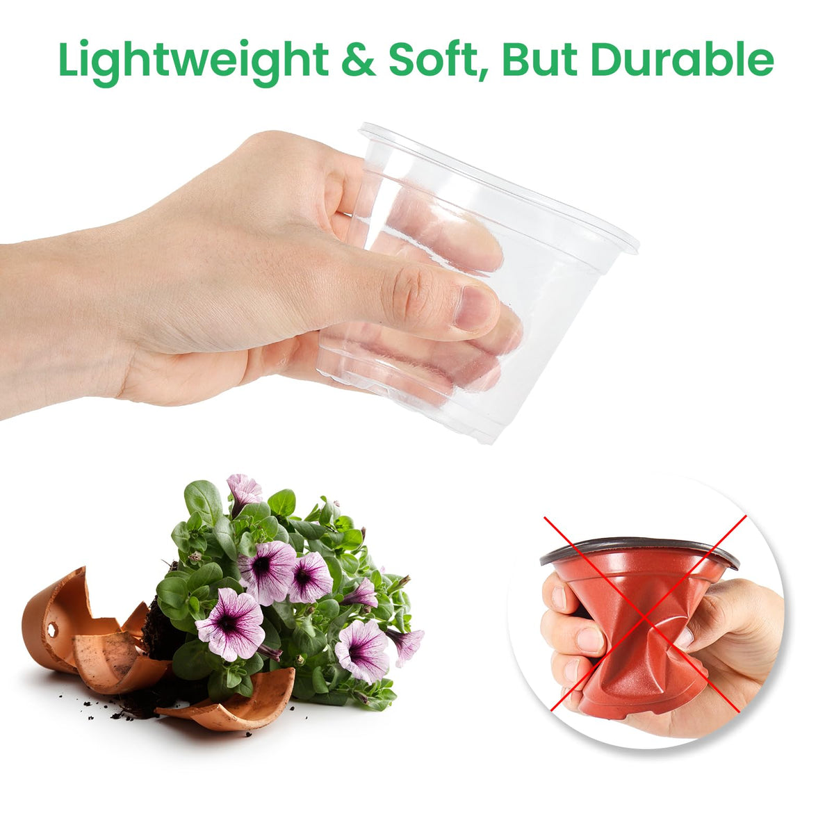 Bluepro Clear Nursery Pots with Humidity Domes, 4 Inch, 30-Pack Father Jim Norris notebooks
