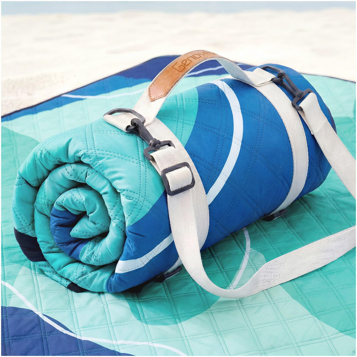Genovega Waterproof Beach Blanket Picnic Outdoor Mat Rug Extra Large Portable Umbrella Wagon Folding Pop Tent Sun Shelter Shade Canopy Ball Cart Cool Cabana Anchor Fan Mesh Bag Tote Toallas Manta Father Jim Norris notebooks
