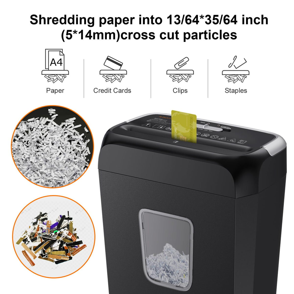 Bonsaii 6-Sheet Micro Cut Paper Shredder for Home, High Security Level P-4 Father Jim Norris notebooks
