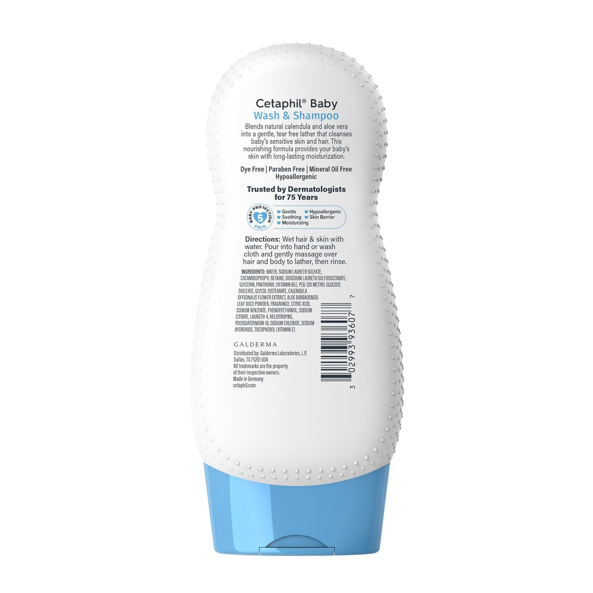 Cetaphil 2-in-1 Baby Shampoo & Body Wash, Tear Free, Calendula, 7.8oz