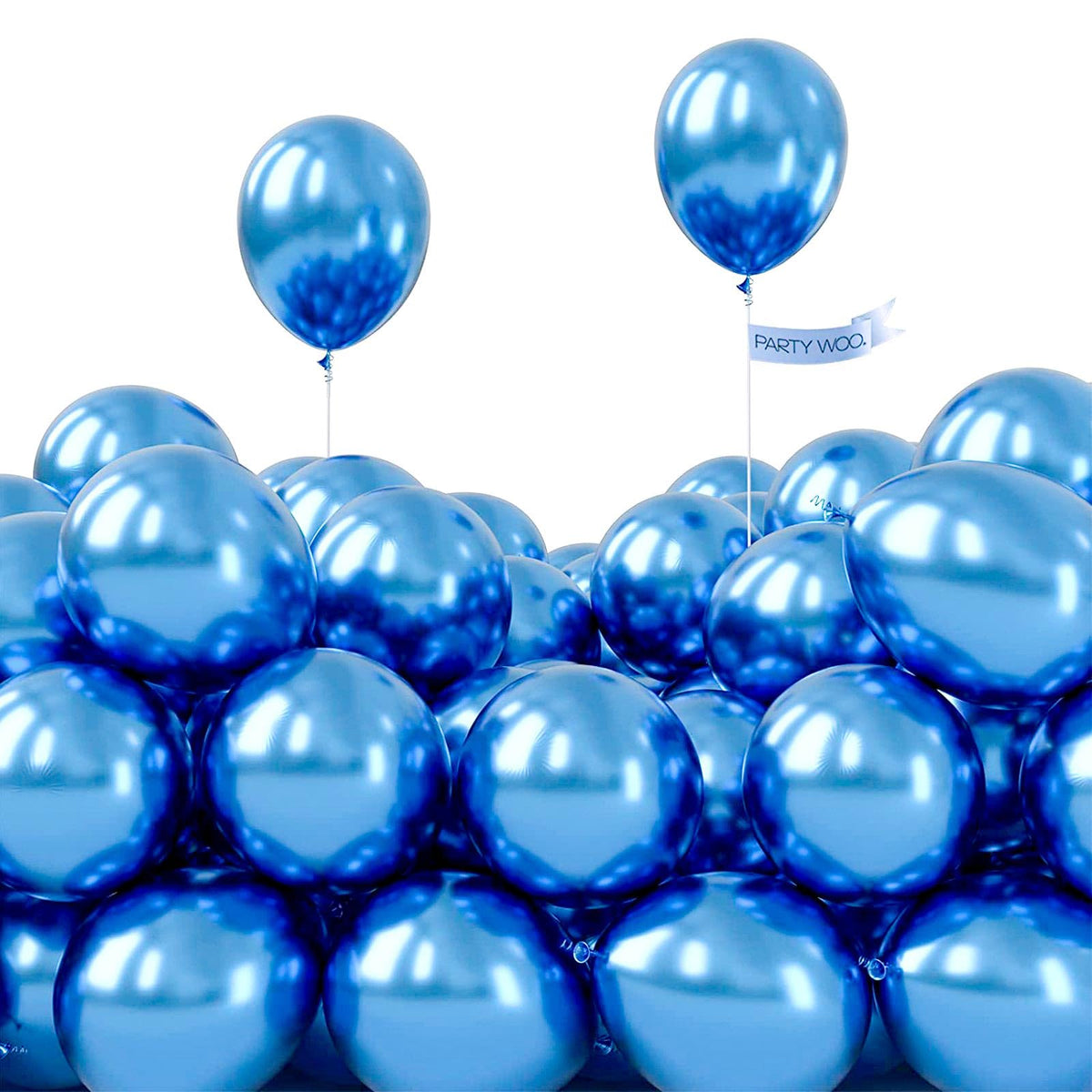 PartyWoo Assorted Colors Rainbow Balloons 50pcs Multicolor Colorful Color